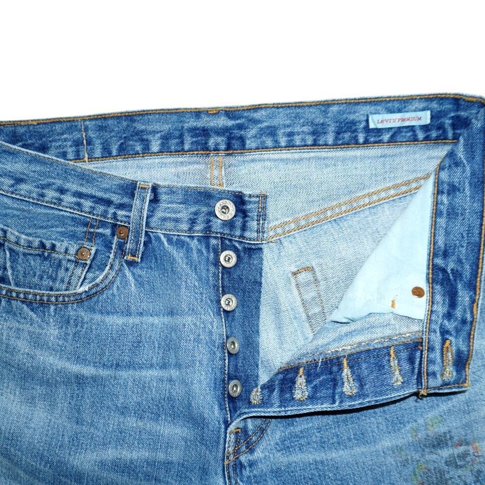 Levi’s 501 Premium Cutoff Denim Shorts – Size 32 (W32 L32 Reworked) - Picture 3 of 8